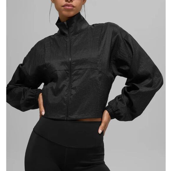New Alo Game Time Full Zip Jacket, Black Size Large